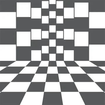 Vector illustration vertical and horizontal checkered fields. イラスト素材