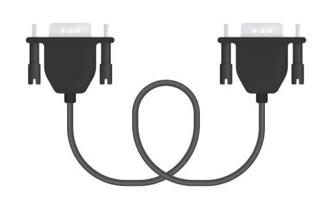 Vector Illustration of VGA Cable Stock Illustration
