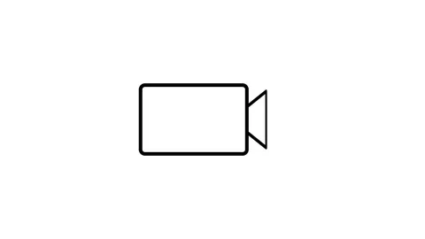 Vector illustration of a video camera icon, featuring a simple design with .. Stock Footage 333233018