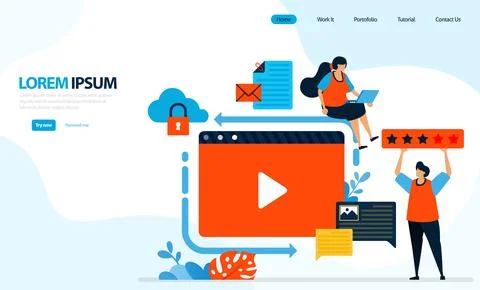 Vector illustration of video editing. process of mastering and editing video  Stock Illustration