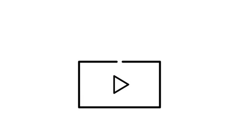Vector illustration of a video player icon featuring a play button in the c.. Stock Footage 333233082