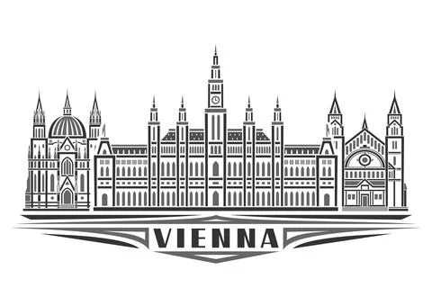 Vector illustration of Vienna Stock Illustration