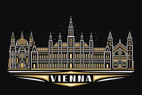 Vector illustration of Vienna Stock Illustration