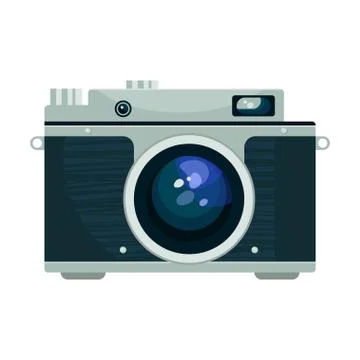 Vector illustration of vintage camera. Stock Illustration