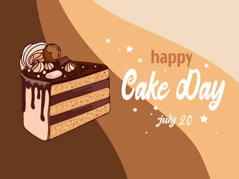 Vector illustration in vintage style appetizing chocolate cake, marshmallow with Stock Illustration