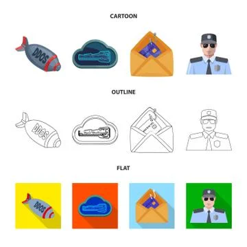 Vector illustration of virus and secure logo. Collection of virus and cyber 스톡 일러스트