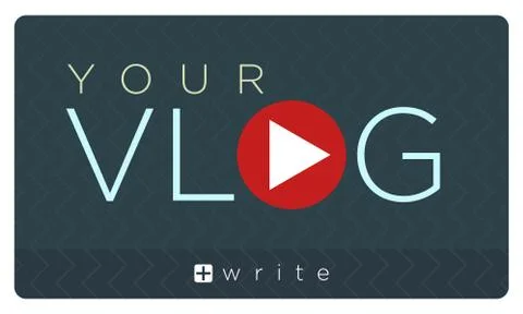 Vector illustration of vlog banner Stock Illustration