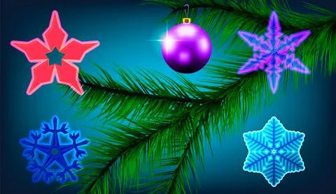 Vector illustration. Volume white snowflake from paper on a blue background . Stock Illustration
