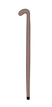 Vector illustration walking stick. Hand drawn. Ilustración de archivo