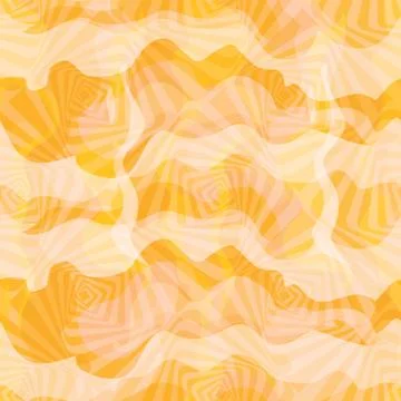 VECTOR ILLUSTRATION OF WARPED RHOMBUSES, WAVES AND CURVED STRIPES.. Stock Illustration