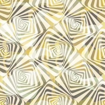 VECTOR ILLUSTRATION OF WARPED RHOMBUSES, WAVES AND CURVED STRIPES.. Stock Illustration