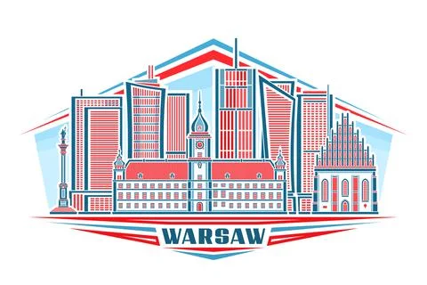 Vector illustration of Warsaw Ilustración de archivo