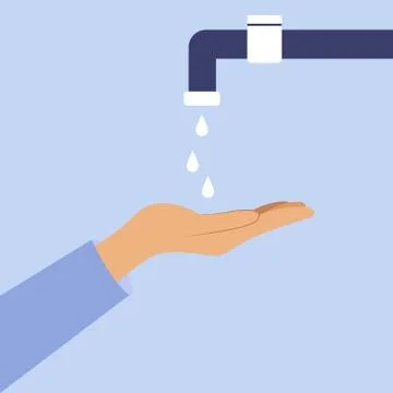 Vector illustration of washing hands Stock Illustration