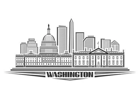 Vector illustration of Washington Ilustración de archivo