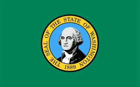 Vector Illustration of Washington state flag Stock Illustration