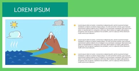 Vector illustration of the water cycle Stock Illustration