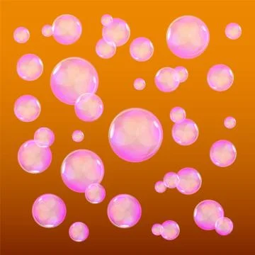 Vector Illustration of Water Drops on an Orange Background Stock Illustration
