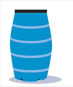 Vector illustration of water drum Illustrazione stock