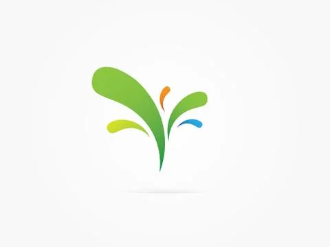 Vector Illustration Water Splash Logo Stock Illustration