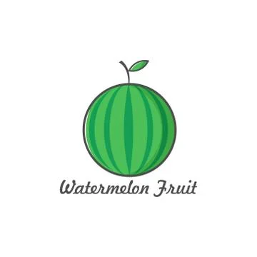 Vector illustration watermelon fruit icon flat design Stock Illustration