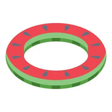 Vector illustration of a watermelon pool float Stock Illustration