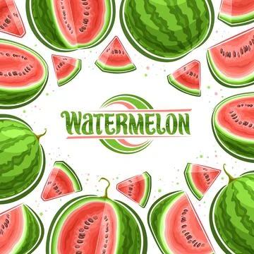 Vector illustration of Watermelons Stock Illustration