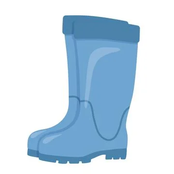 Vector illustration of waterproof rubber boots for gardening isolated on white Stock Illustration