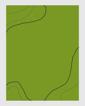 Vector illustration of wavy lines on green background Stockillustratie