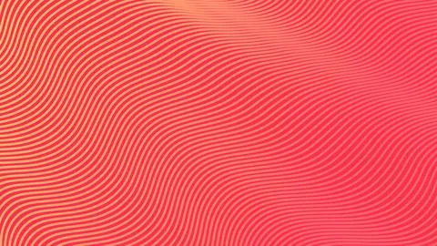 Vector illustration of wavy lines. Pink and yellow gradient. Stock Illustration