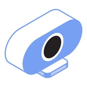 Vector illustration of a web camera in a minimalist isometric style イラスト素材