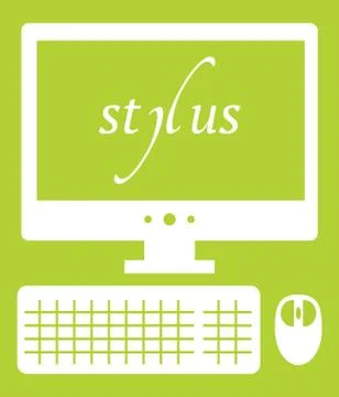 Vector illustration of web development stylus technology. isolated white icon Stock Illustration