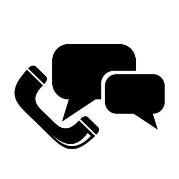 Vector illustration, web icon. A conversation with a telephone receiver. Stock Illustration