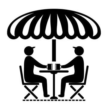 Vector illustration, web icon of dishes, food, people. Stock Illustration