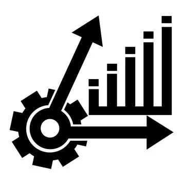 Vector illustration of the web icon of the growth chart. Stock Illustration
