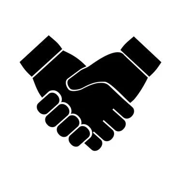 Vector illustration, web icon handshake of partners. Stock Illustration