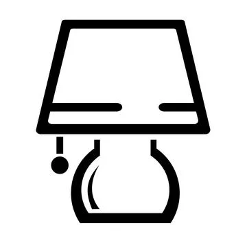 Vector illustration, web icon. Lamp. Flat design. Stock Illustration