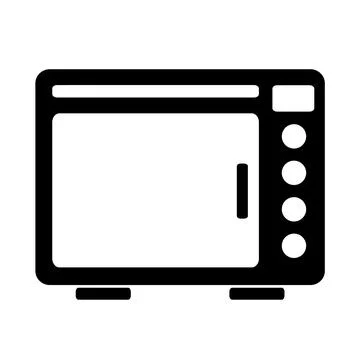 Vector illustration, web icon. A microwave. Stock Illustration