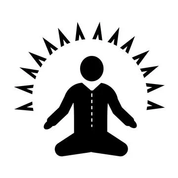 Vector illustration, web icon of a person in a yoga pose Stock Illustration