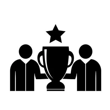 Vector illustration, web icon. Protection and security. Shield and people. Stock Illustration