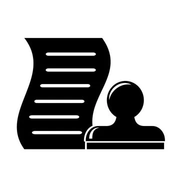 Vector illustration, web icon. Sheet and stamp. Stock Illustration