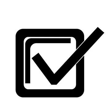 Vector illustration, web icon of the tick mark form. Stock Illustration