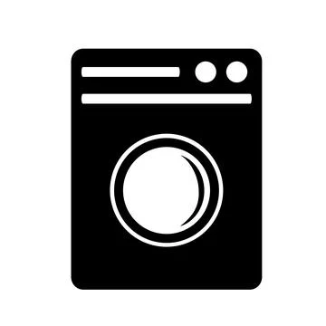 Vector illustration, web icon. Washing machine. Stock Illustration