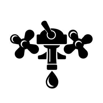 Vector illustration, web icon. Water tap. Stock Illustration