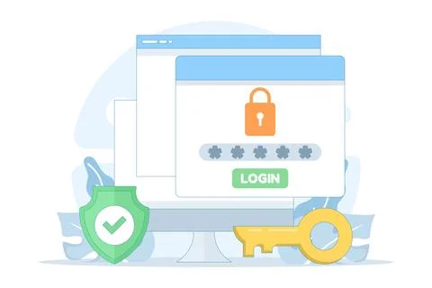 Vector illustration of web registration form and personal online account 스톡 일러스트