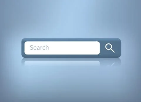 Vector illustration of web search bar on blue background Stock-Illustration