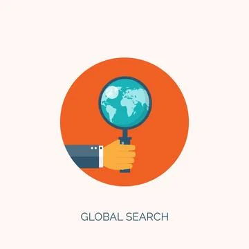 Vector illustration. Web search. Flat computing background. Programming coding Stock Illustration