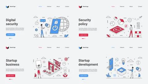 A Vector Illustration for a Web Template focusing on Digital Security and Stock Illustration