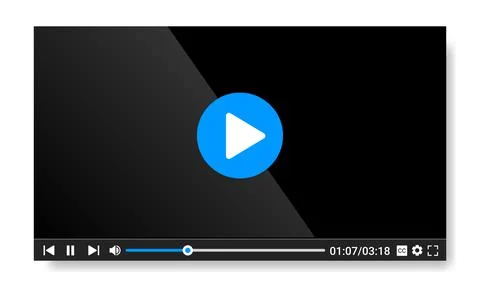 Vector illustration of web video player window. Illustrazione stock