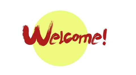Vector illustration Welcome Sign. Stock Illustration