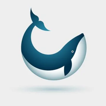 Vector illustration of whale Stock Illustration